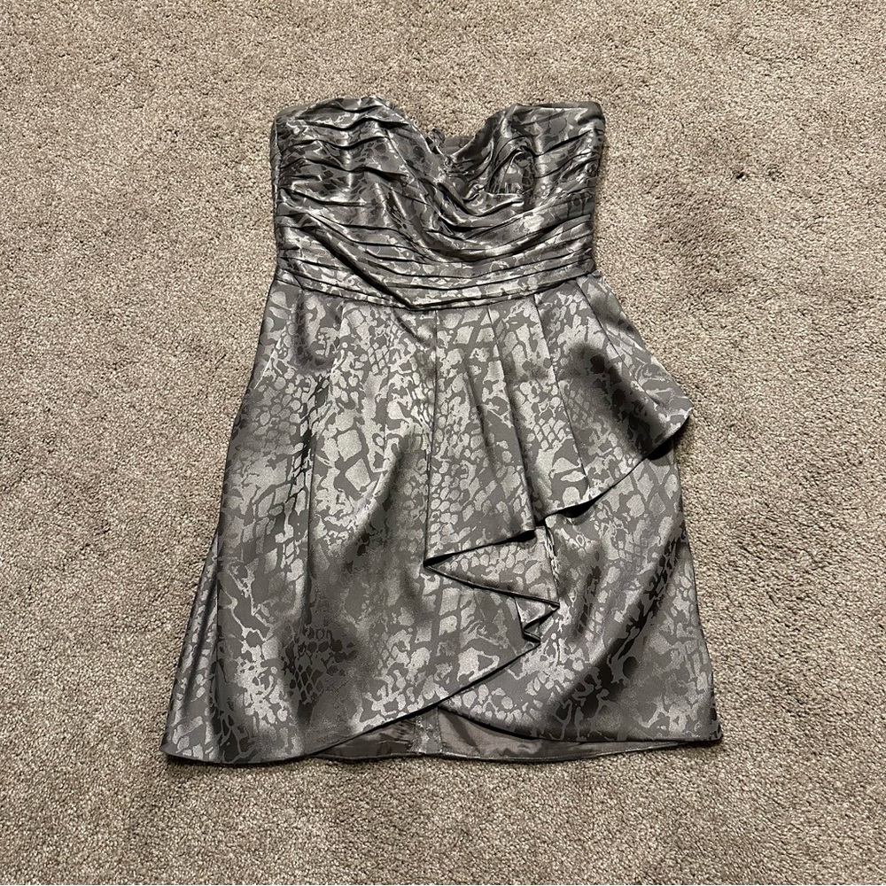 Silver dress with light splatter print dress HM size 4